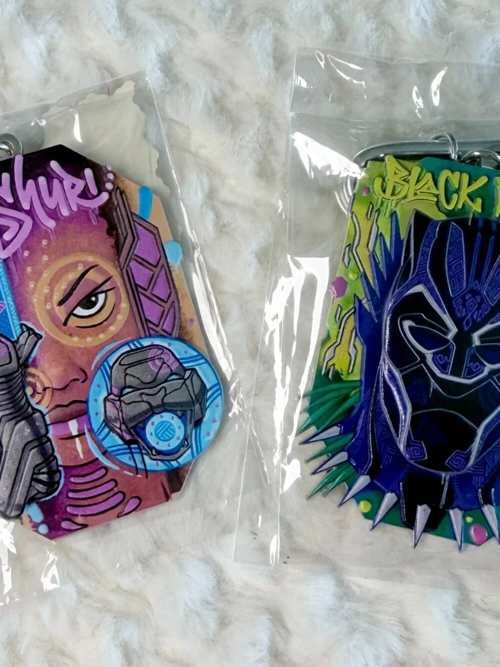Marvel Metal Keychain Lot (2)- Black Panther